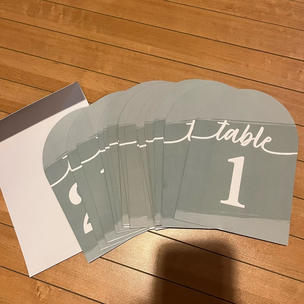 Michaels Green Table Number Cards - Picture 3 of 5
